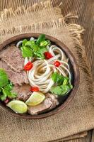 Bowl of Vietnamese pho bo photo