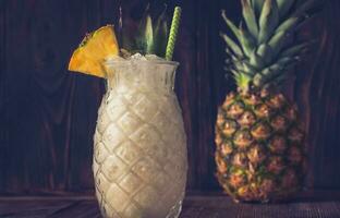 Glass of Pina colada photo