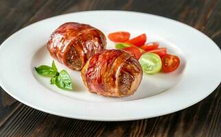 Bacon wrappped meatballs photo