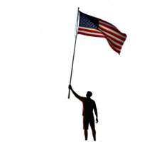 americano bandera en monumento día png