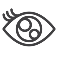 eye therapy, ocular nanomedicine, simple thin line icon png