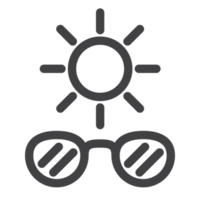 Sonnenbrille, einfach dünn Linie Symbol png