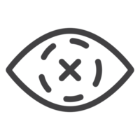 blind eyeless icon, simple thin line icon png