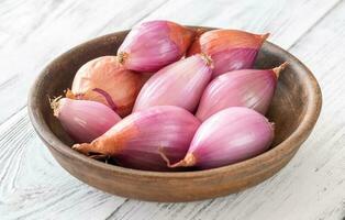 Bowl of shallots photo