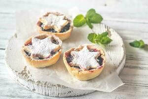 Mince pies  - traditional Christmas pastry photo