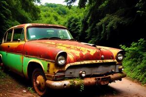 Abandoned Cars. Forgotten Relics. Capturing the Beauty of Abandoned Cars. photo