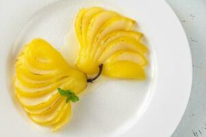 Saffron Poached  Pears photo