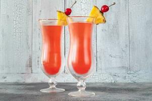 Two glasses of Singapore Sling photo