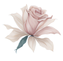 Watercolor Rose Flower Illustration. png