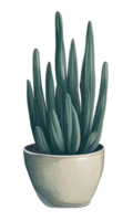 aquarelle maison plante. ai génératif png