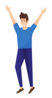 content homme est sauter png