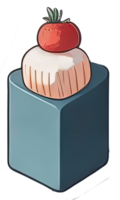 Sweet cake cartoon illustration. png