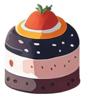 dolce torta cartone animato illustrazione. generativo ai png