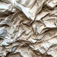 Abstract silver beige background with texture of crumpled paper, crumpled fabric. photo