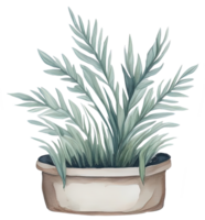 aquarelle maison plante. ai génératif png