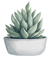 aquarelle maison plante. génératif ai png