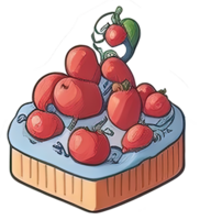 sucré gâteau dessin animé illustration. génératif ai png