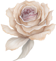 Watercolor Rose Flower Illustration. png