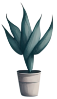 aquarelle maison plante. ai génératif png