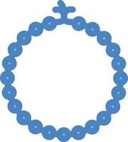 Tasbih Icon Or Symbol In Blue Color. vector