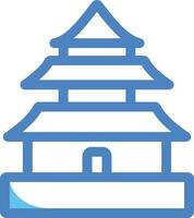 Vector Illustration Of Buddhist Temple Or Pagoda.