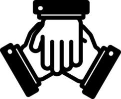 Group Hands Icon Or Symbol In Flat Style. vector