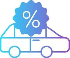 Gradient Car Discount Offer Icon. vector