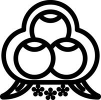 Buddhist Three Jewels Icon Or Vector In Stroke Style.