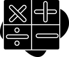 Flat Style Calculator Symbol Icon On Black Background. vector