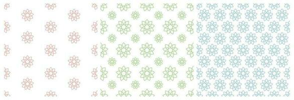 Set of Happy Islamic New Year Seamless Pattern Design Flat Illustration with Muslims Elements in Template Hand Drawn vector