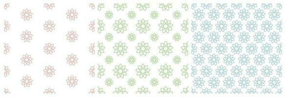 Set of Happy Islamic New Year Seamless Pattern Design Flat Illustration with Muslims Elements in Template Hand Drawn vector