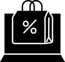 Online Shopping In Laptop Icon. vector