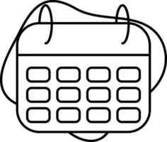 Flat Style Calendar Icon On White Background. vector