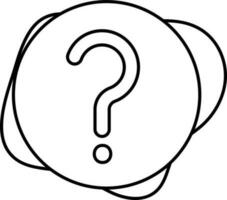 Question Mark Button Icon On White Background. vector