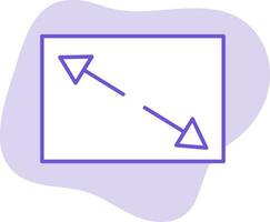 Arrow Scale Icon On Purple Background. vector