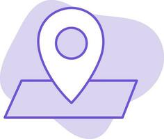 Map Navigation Icon On Purple Background. vector