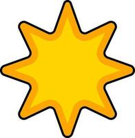Yellow Color Speech Bubble Icon. vector