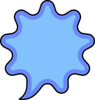 Speech Bubble Icon In Blue Color. vector