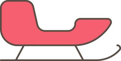 Isolated Sleigh Icon In Flat Style. vector