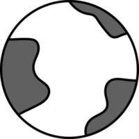 Earth Icon In Gray And White Color. vector