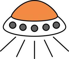 Flat Style UFO Icon. vector