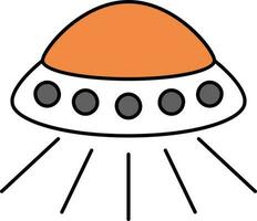 Flat Style UFO Icon. vector