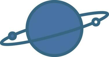 Planet Icon In Blue Color. vector