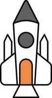 Isolated Rocket Icon In Flat Style. vector