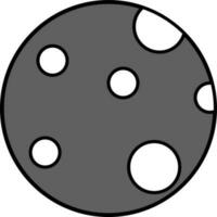 Moon Icon In Gray And White Color. vector