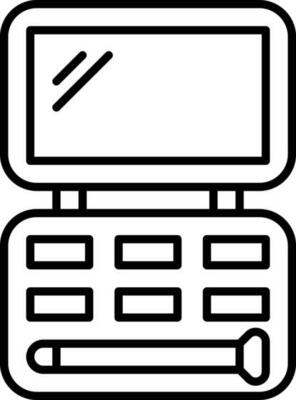 Eye Shadow Kit Icon In Black Line Art.