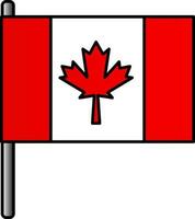 Canada Flag Icon In Flat Style. vector