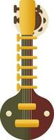 Colorful Veena Icon In Flat Style. vector