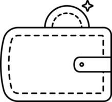 Pocket Money Icon In Linear Style. vector