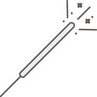 Firework Stick Icon In Gray Color. vector
